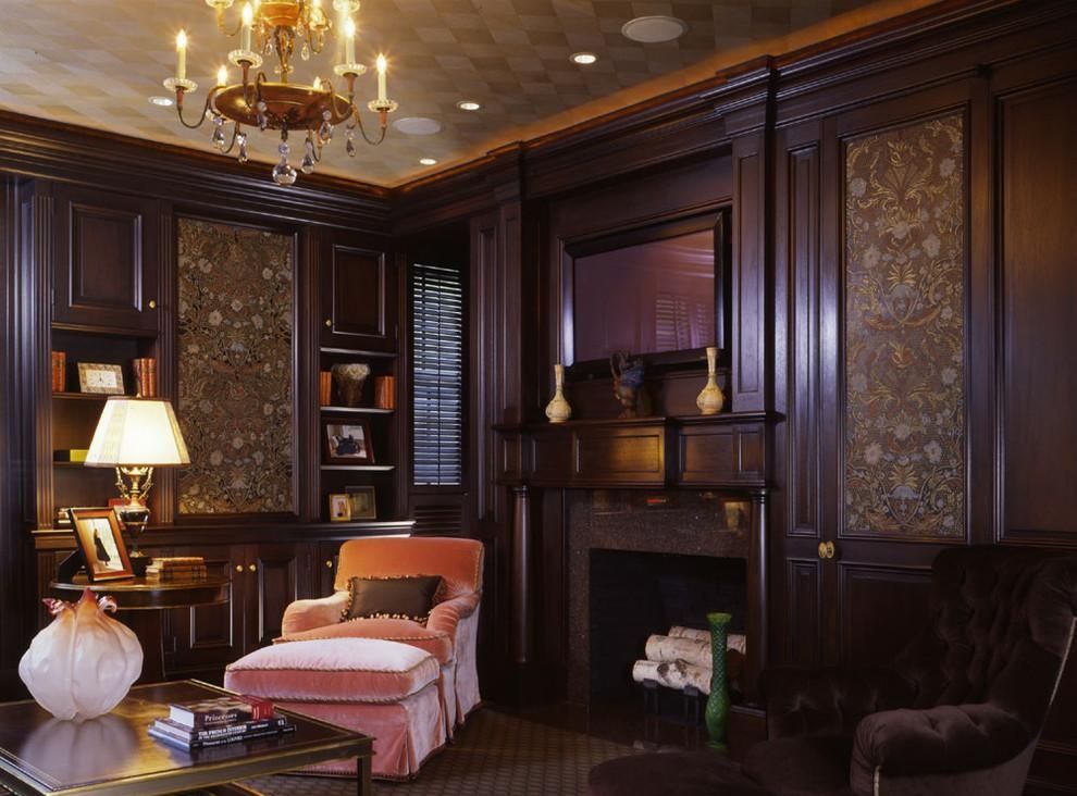 原木護墻板客廳裝修圖